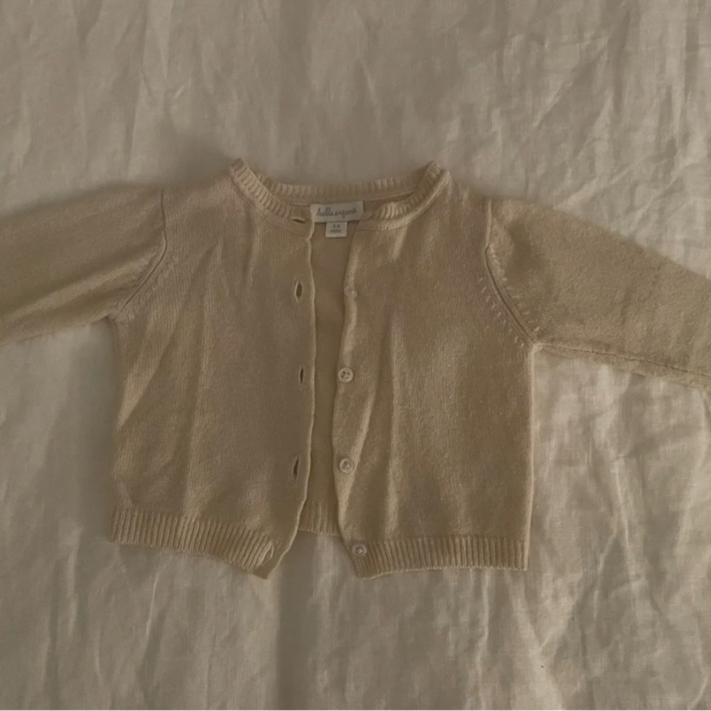 Belle Enfant Wool & Cashmere Cardigan 3-6 Months